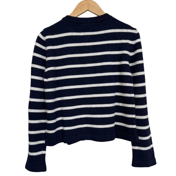 NWT Joshua Sanders Smiley Striped Cardigan Sweater Navy White – Size M Italy - Picture 3 of 7